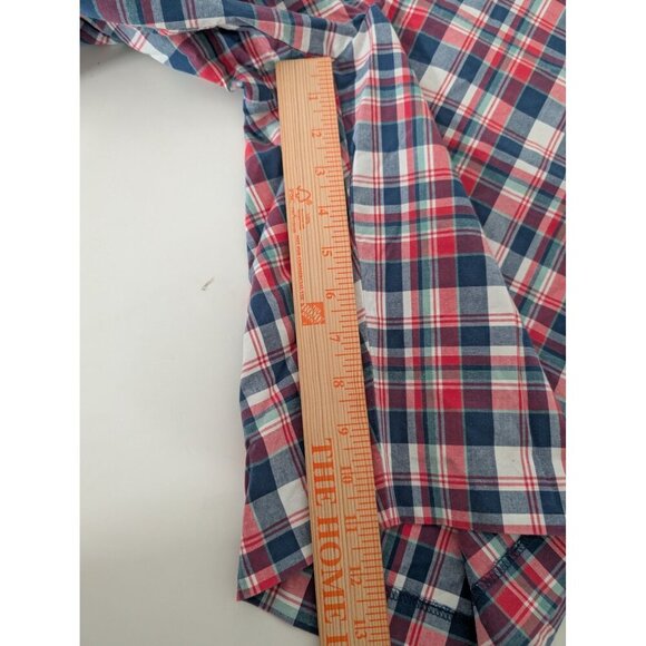 Lauren Ralph Lauren Active Plaid Bermuda Shorts Womens Size 12 Blue Red Cotton - Picture 9 of 10